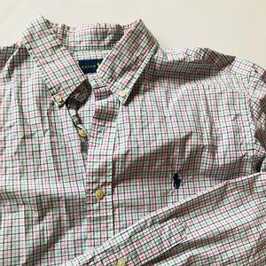 Ralph Lauren Classic Fit Tattersall Dress Shirt 